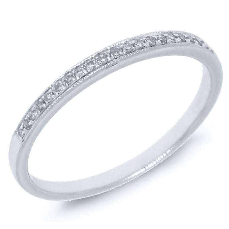 0.07ct 14k White Gold Diamond Lady's Band