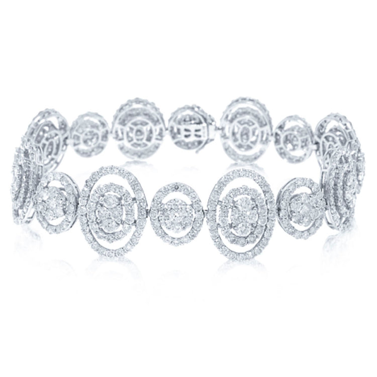 12.66ct 18k White Gold Diamond Lady's Bracelet