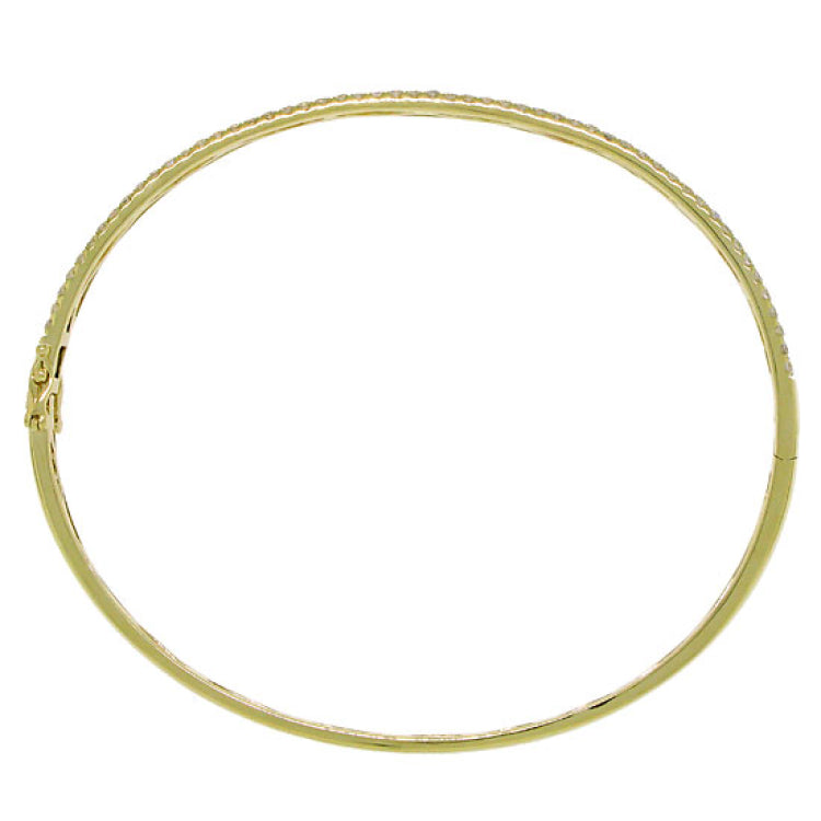 1.96ct 14k Yellow Gold Diamond Bangle