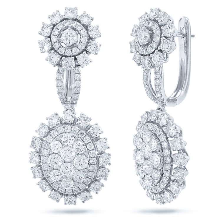 4.20ct 14k White Gold Diamond Earring