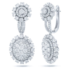 4.20ct 14k White Gold Diamond Earring