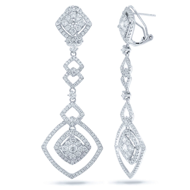 3.13ct 14k White Gold Diamond Earring