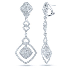 3.13ct 14k White Gold Diamond Earring