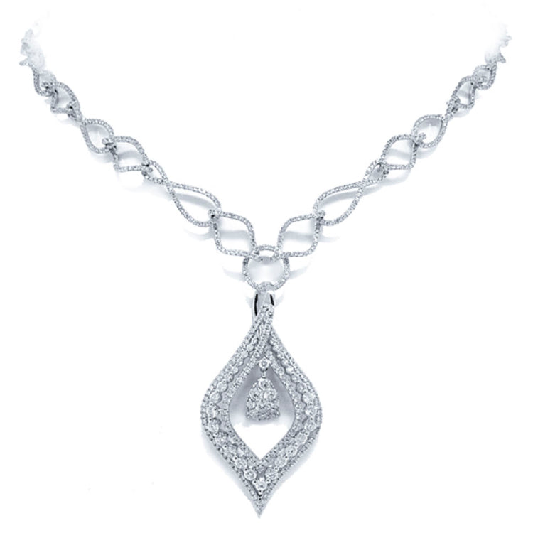 4.08ct 14k White Gold Diamond Necklace