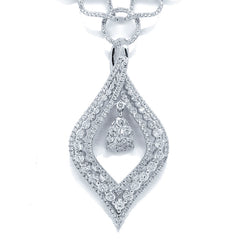 4.08ct 14k White Gold Diamond Necklace