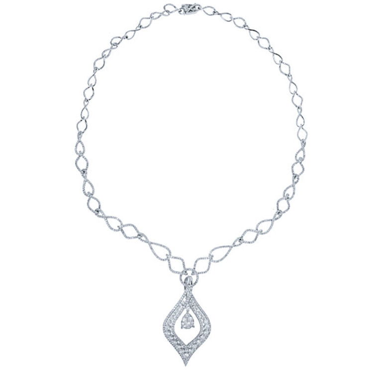 4.08ct 14k White Gold Diamond Necklace