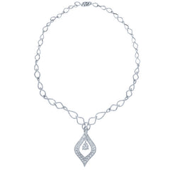4.08ct 14k White Gold Diamond Necklace