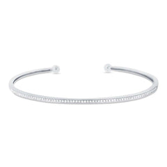0.23ct 14k White Gold Diamond Bangle