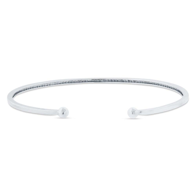 0.23ct 14k White Gold Diamond Bangle