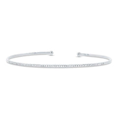 0.17ct 14k White Gold Diamond Bangle