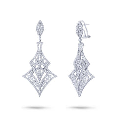 4.80ct 18k White Gold Diamond Earring