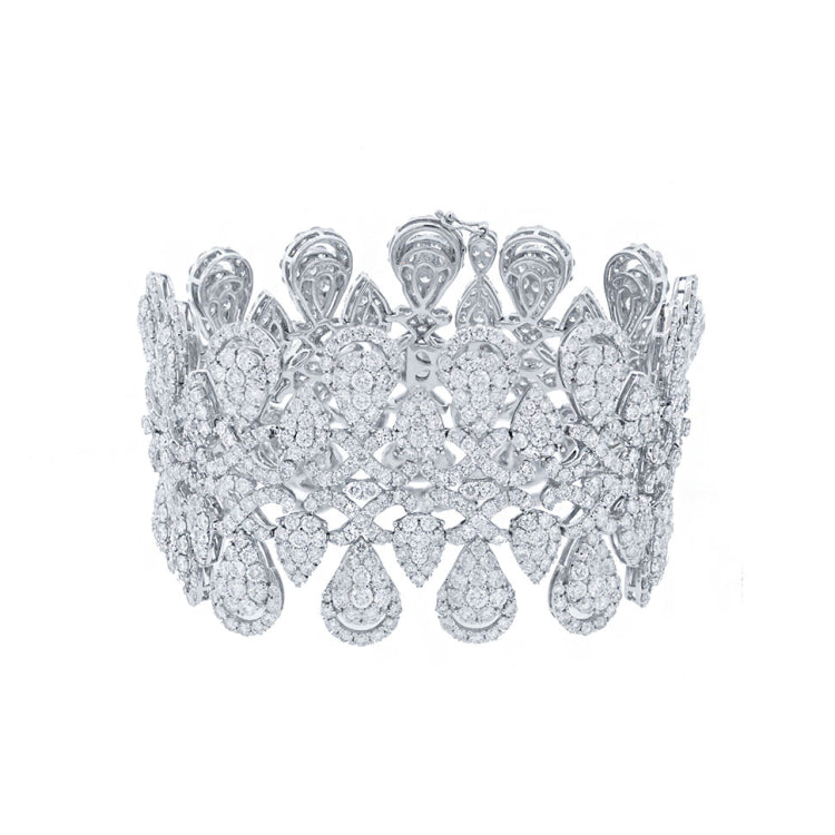 33.78ct 18k White Gold Diamond Lady's Bracelet