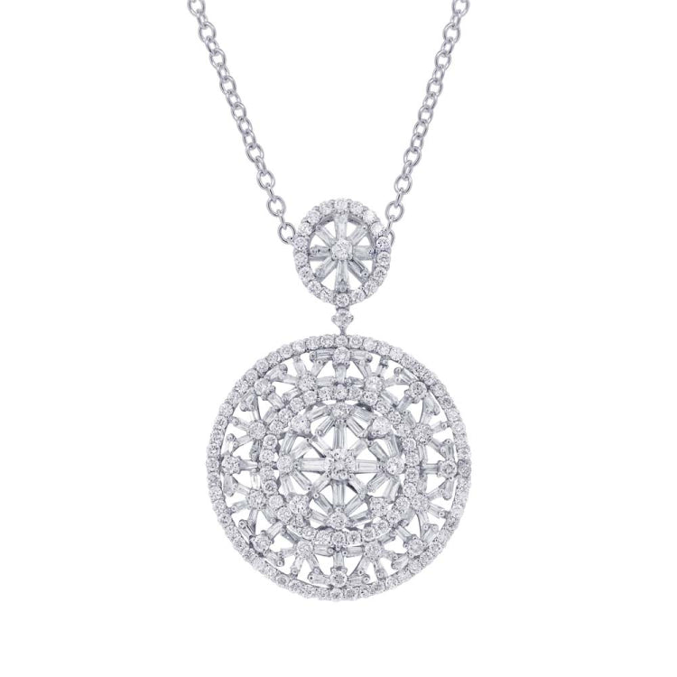 4.44ct 18k White Gold Diamond Pendant