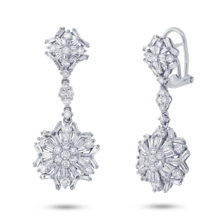3.51ct 18k White Gold Diamond Earring