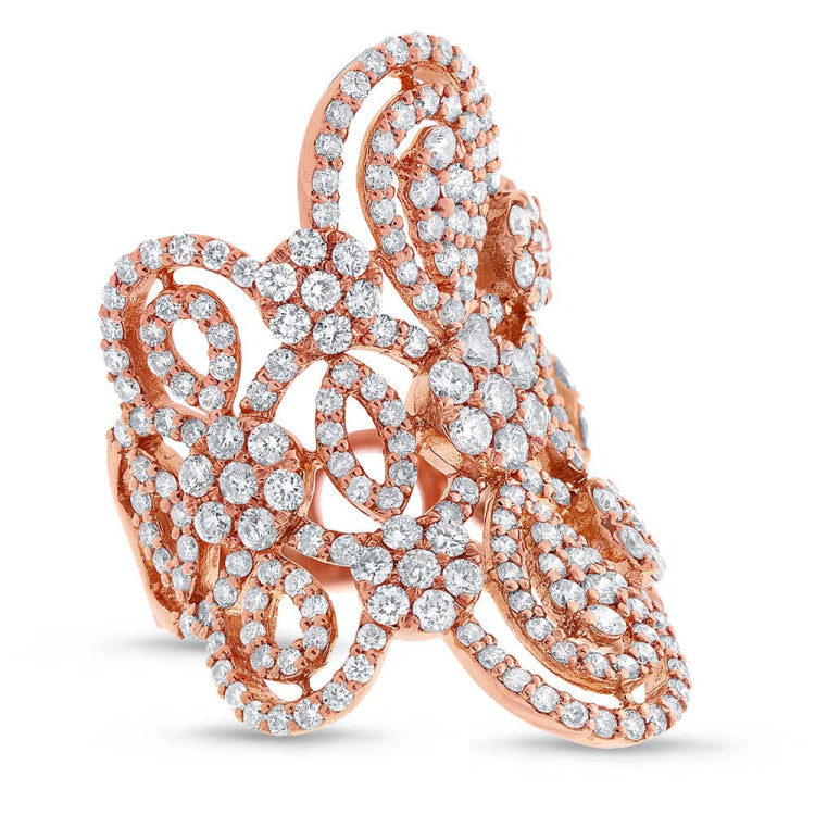4.43ct 18k Rose Gold Diamond Lady's Ring
