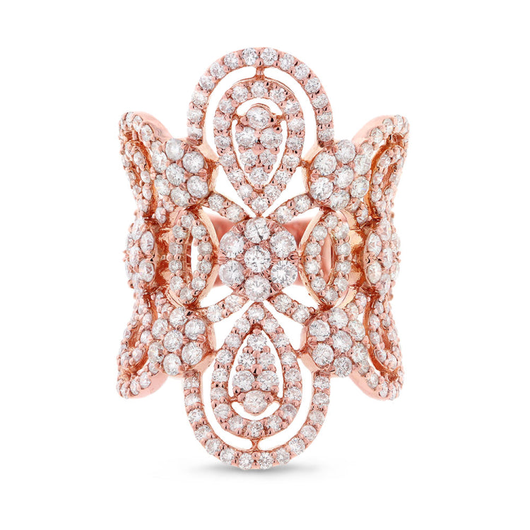 4.43ct 18k Rose Gold Diamond Lady's Ring