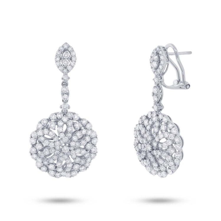 3.91ct 18k White Gold Diamond Earring