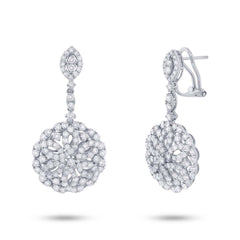 3.91ct 18k White Gold Diamond Earring