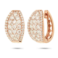 3.25ct 14k Rose Gold Diamond Earring