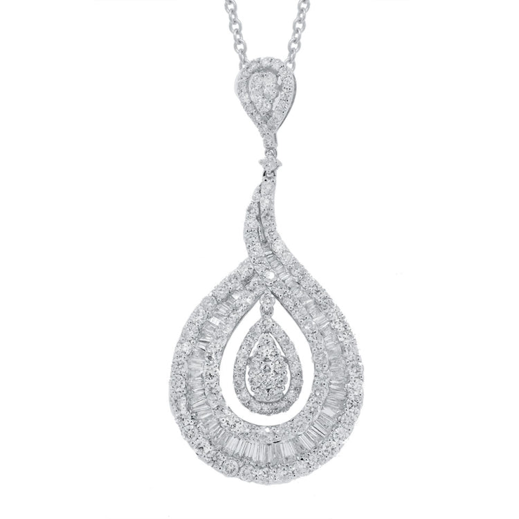 5.01ct 18k White Gold Diamond Pendant