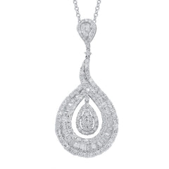 5.01ct 18k White Gold Diamond Pendant