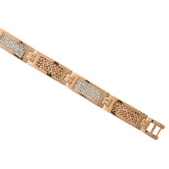 4.20ct 14k Rose Gold Diamond Men's Invisible Bracelet