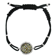 1.25ct 14k White Gold White & Multi-color Diamond Bracelet