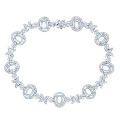 5.34ct 18k White Gold Diamond Semi-mount Bracelet
