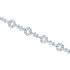 5.34ct 18k White Gold Diamond Semi-mount Bracelet