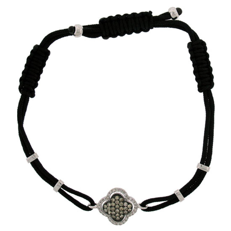 0.40ct 14k White Gold White & Champagne Diamond Bracelet