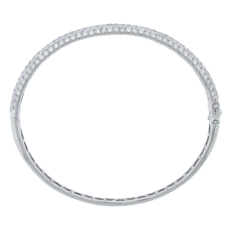 5.25ct 14k White Gold Diamond Bangle