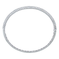 5.25ct 14k White Gold Diamond Bangle