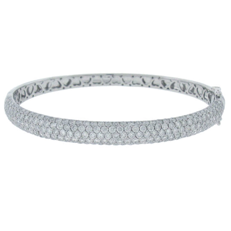 5.25ct 14k White Gold Diamond Bangle