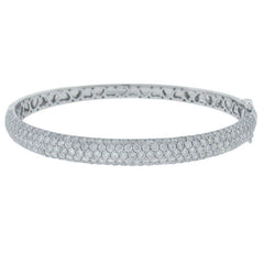 5.25ct 14k White Gold Diamond Bangle
