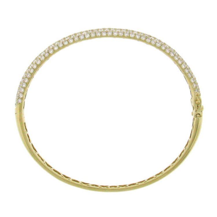 5.25ct 14k Yellow Gold Diamond Bangle