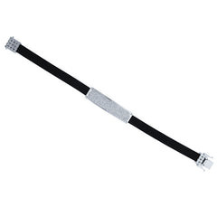 1.90ct 14k White Gold Diamond Calf Leather Bracelet