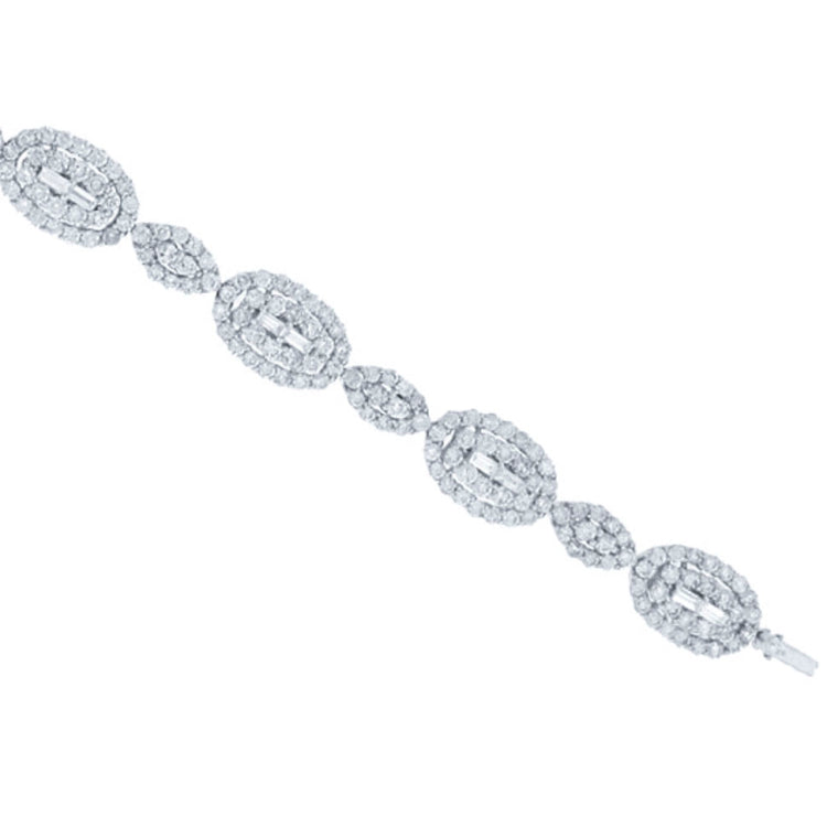 7.58ct 18k White Gold Diamond Lady's Bracelet