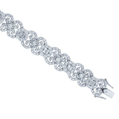 10.02ct 18k White Gold Diamond Lady's Bracelet