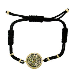 1.25ct 14k Yellow Gold White & Multi-color Diamond Bracelet