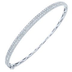 1.96ct 14k White Gold Diamond Bangle