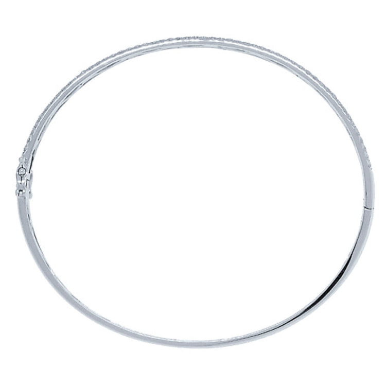 1.96ct 14k White Gold Diamond Bangle