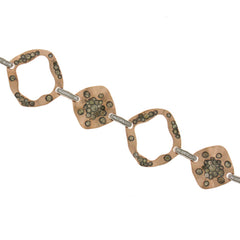 3.15ct 14k Rose Gold White & Champagne Diamond Bracelet