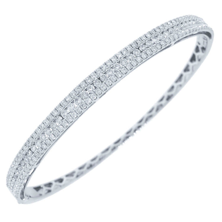 1.85ct 14k White Gold Diamond Bangle