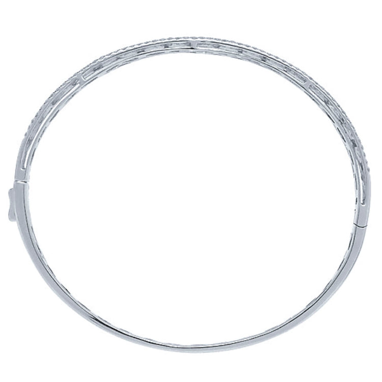 1.85ct 14k White Gold Diamond Bangle