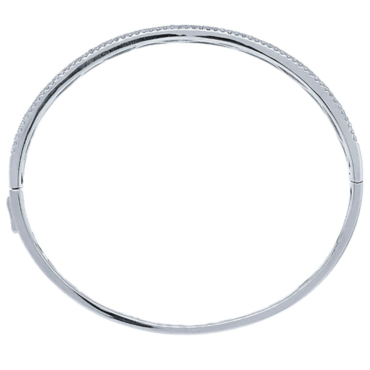 3.15ct 14k White Gold Diamond Bangle