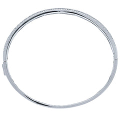 3.15ct 14k White Gold Diamond Bangle