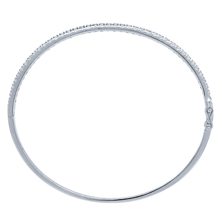 0.90ct 14k White Gold Diamond Bangle