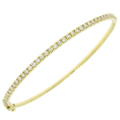 0.90ct 14k Yellow Gold Diamond Bangle