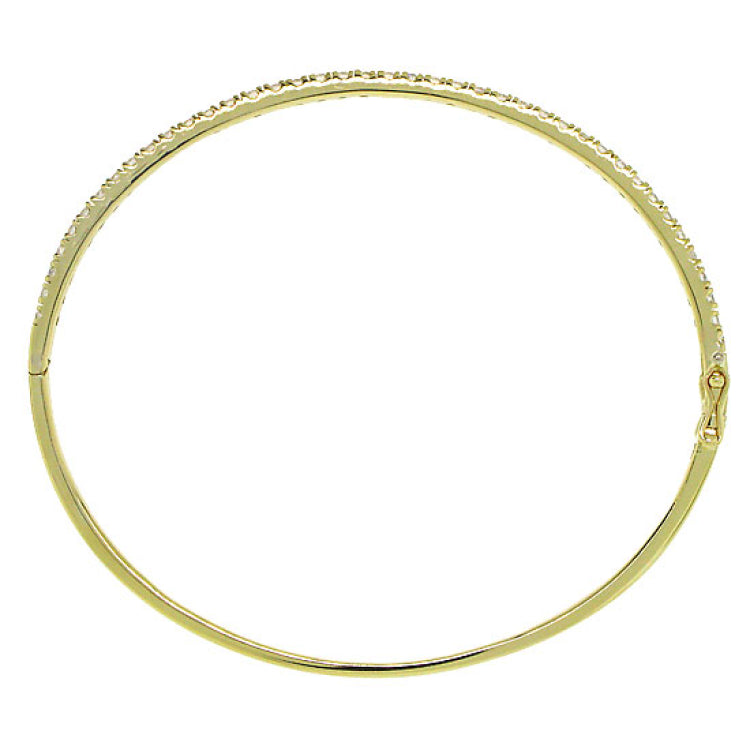 0.90ct 14k Yellow Gold Diamond Bangle