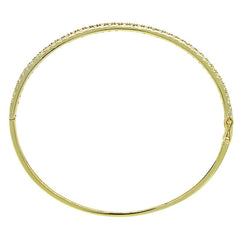 0.90ct 14k Yellow Gold Diamond Bangle
